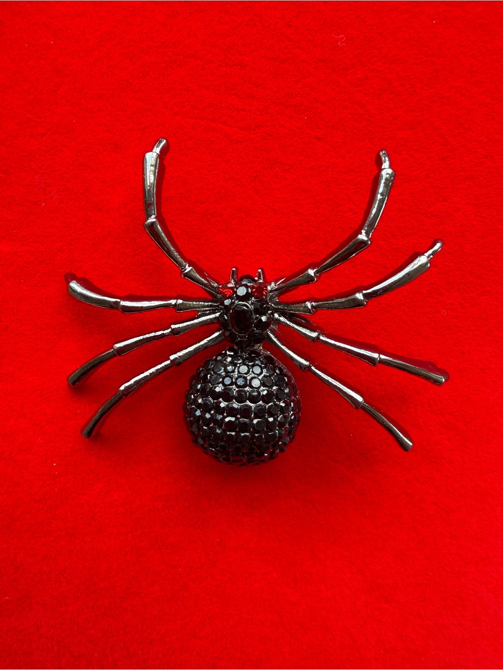 American Vintage Black Spider Brooch